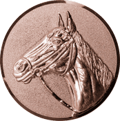 Emblem 50mm Pferd 3D, bronze