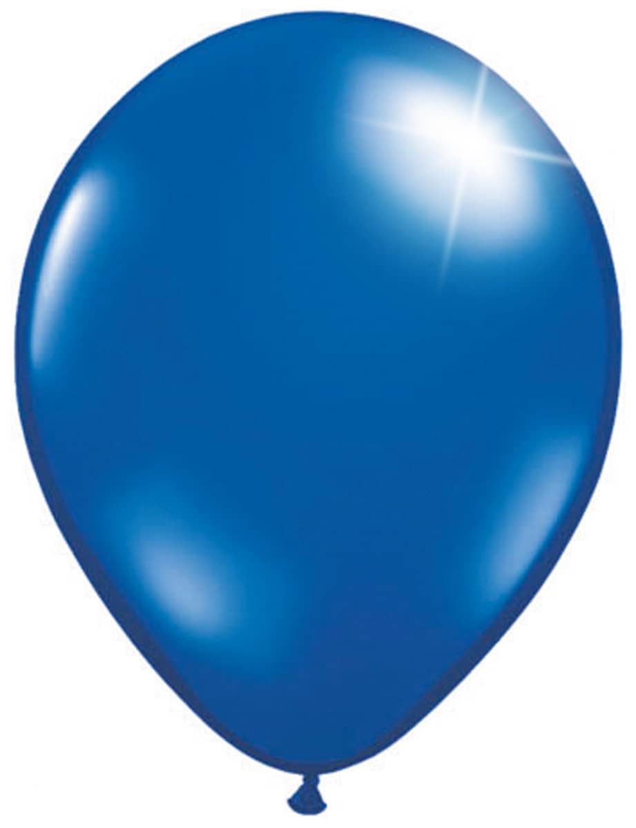 100 Luftballons Blau Metallic - Ø 30cm