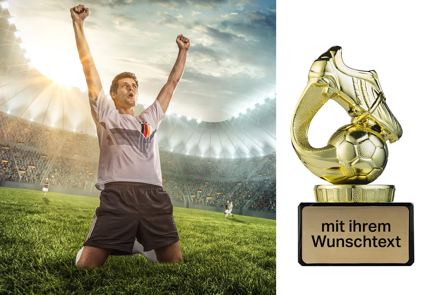 Fußballpokal "Schuh" PF01 gold